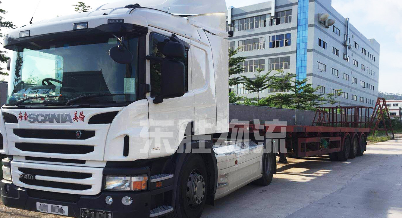 香港運(yùn)輸專線，到香港物流公司--深圳東勝物流中港平板車圖